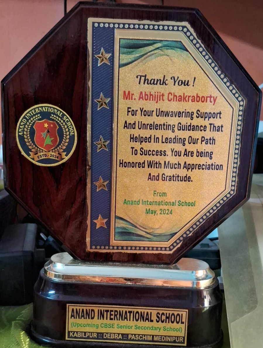 Felicitation from Anand International School